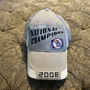 KU Kansas Jayhawks 2008 NCAA National Champions Hat Cap Adjust‎ Nike Official